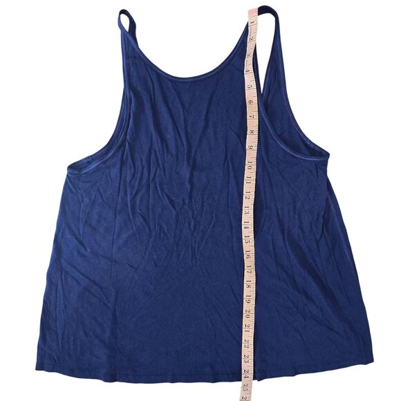 Lululemon Blue Relaxed Fit Tank Top Womens Size XL Cotton Blend - Picture 2 of 6